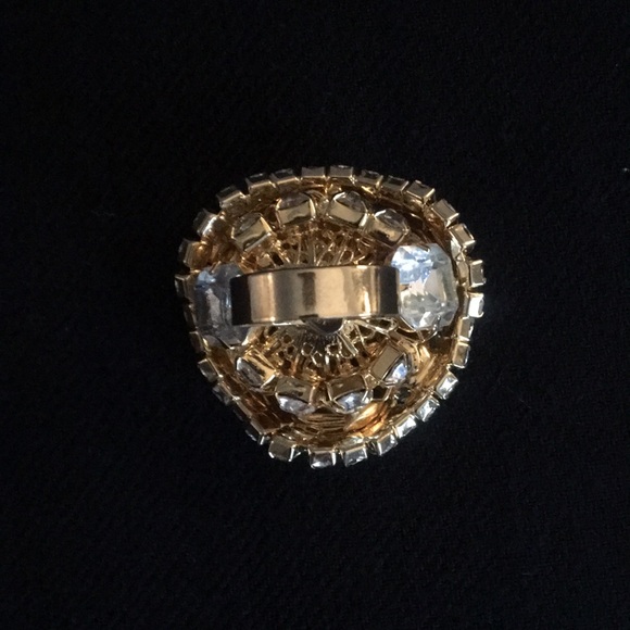 Lawrence VBRA designed Gold and Silver Crystal Ring